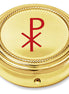 Brass Ministerial Quality Chi Rho Medium Size Pyx - #RS128 - holds 10 hosts