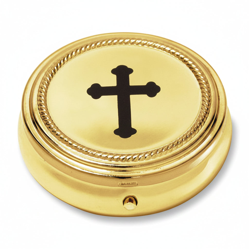 Budded Cross Pyx - Medium Size - Brass - Ministerial Quality