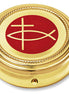 Ichthus/Fish/Cross Pyx - Medium Size - Brass - Ministerial Quality