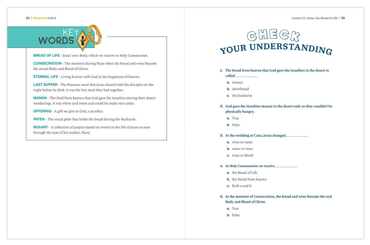 Received Second Edition: Your Journey to First Communion Student Workbook only