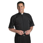 Murphy Short Sleeve Tab Collar Clergy Shirt - Black