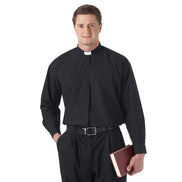 Murphy Long Sleeve Tab Collar Clergy Shirt - Black