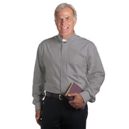 Murphy Long Sleeve Tab Collar Clergy Shirt - Grey