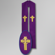 Embroidered Cross Deacon Stole 702