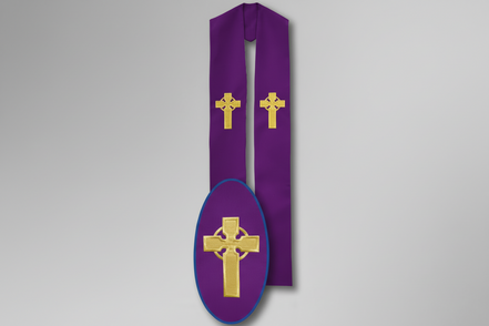 Embroidered Cross Deacon Stole 702