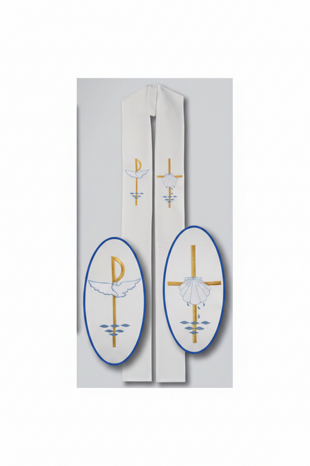Reversible Stole for Wedding / Baptism (Overlay or Deacon Available)