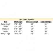 Latin Cross and IHS Lace Front Wrap Alb