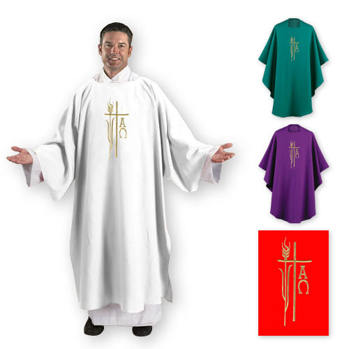 Alpha Omega Smooth Weave Dalmatic with Matching Inner Stole