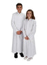 White altar server cassocks for youth