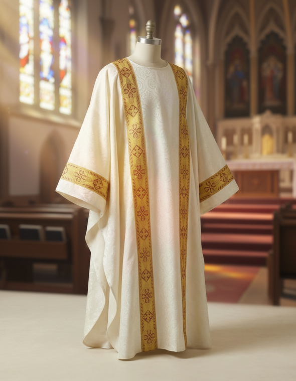 Avignon Collection Dalmatic with Inner Stole in church setting