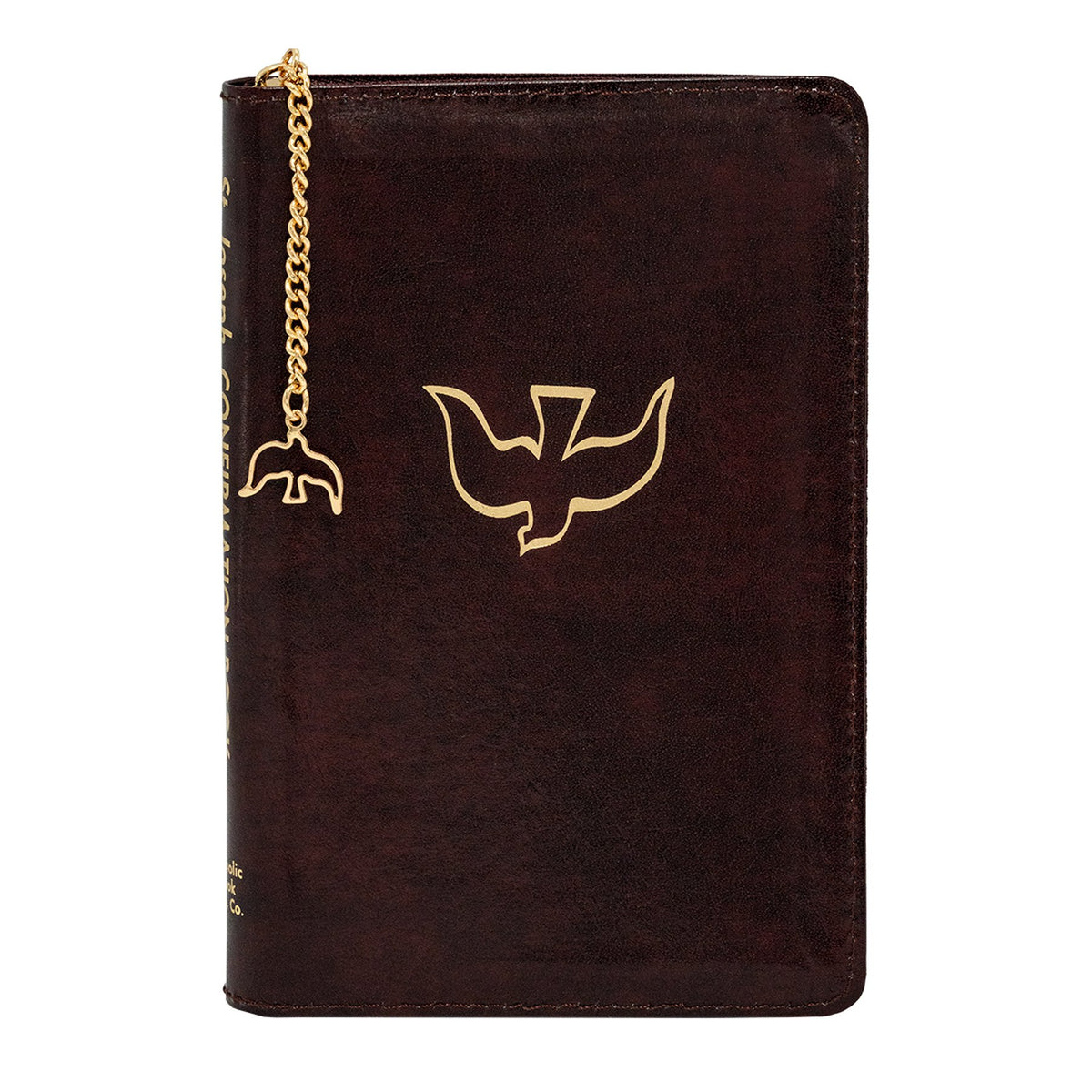 Saint Joseph Confirmation Book - Bonded Leather - Zipper Close - Burgundy image 2