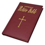 New Catholic Picture Bible - 5 3/4 X 8 3/4 Edition - Padded - Burgundy image 1