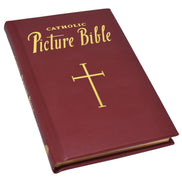 New Catholic Picture Bible - 5 3/4 X 8 3/4 Edition - Padded - Burgundy image 2