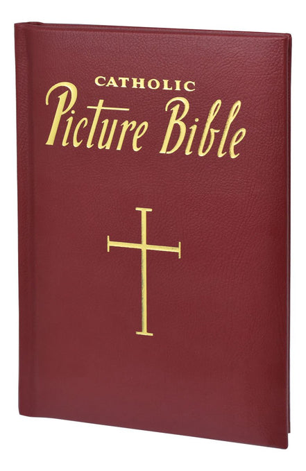 New Catholic Picture Bible - 5 3/4 X 8 3/4 Edition - Padded - Burgundy image 3
