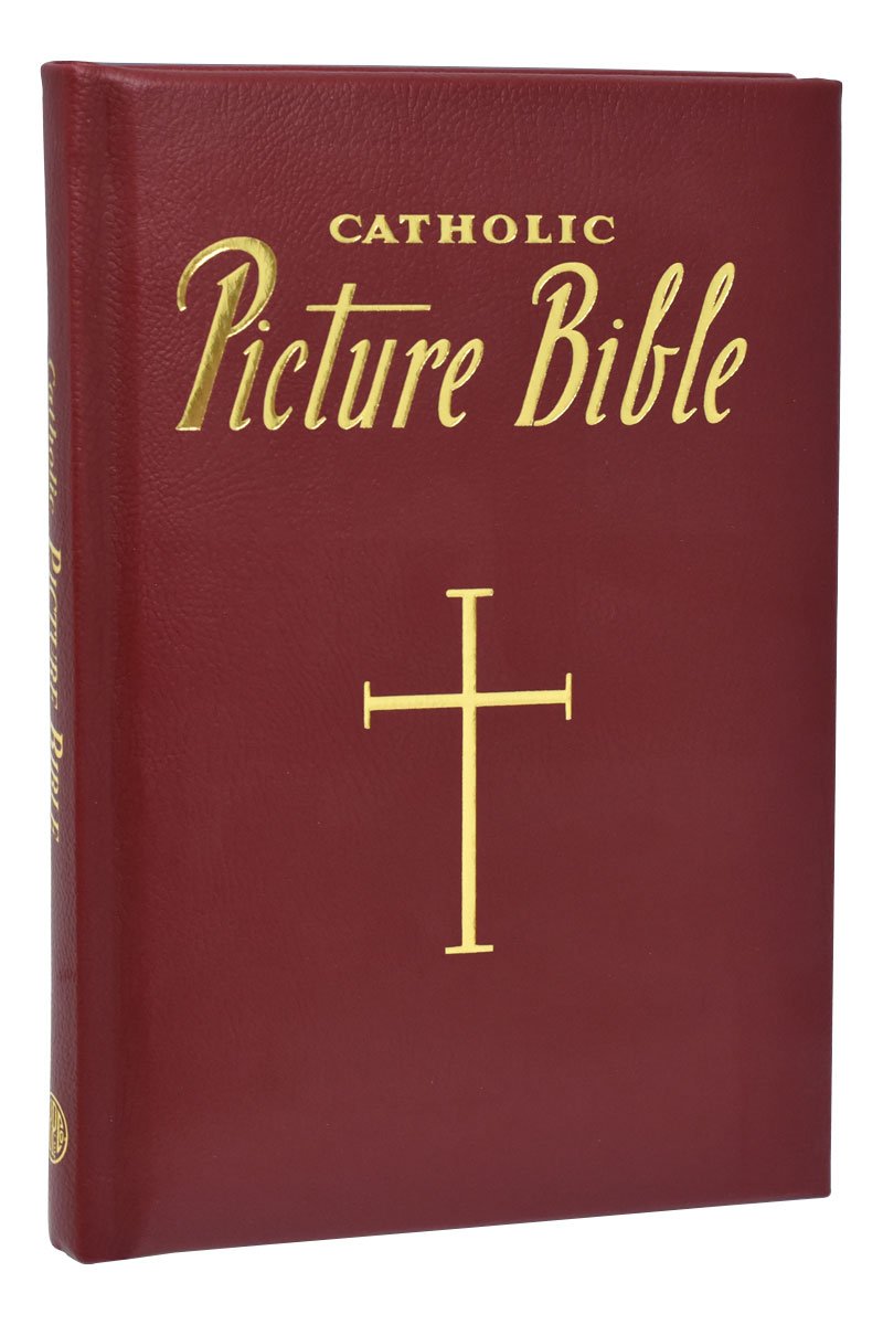 New Catholic Picture Bible - 5 3/4 X 8 3/4 Edition - Padded - Burgundy image 4
