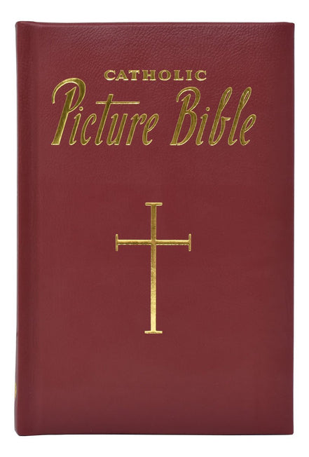 New Catholic Picture Bible - 5 3/4 X 8 3/4 Edition - Padded - Burgundy image 5