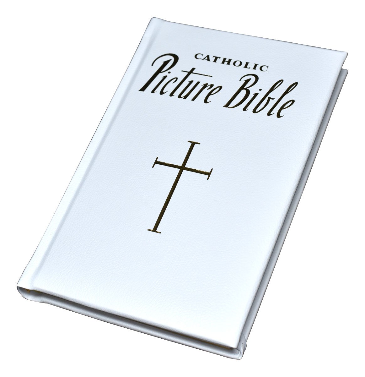 New Catholic Picture Bible - 5 3/4 X 8 3/4 Edition - Padded - White image 1