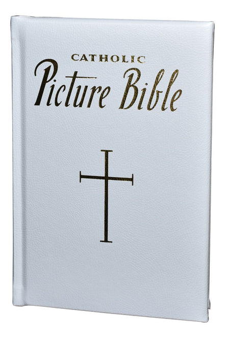 New Catholic Picture Bible - 5 3/4 X 8 3/4 Edition - Padded - White image 3