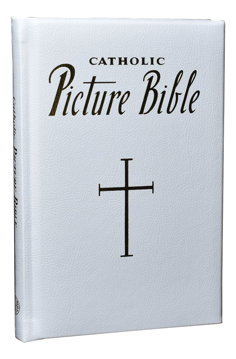 New Catholic Picture Bible - 5 3/4 X 8 3/4 Edition - Padded - White image 4