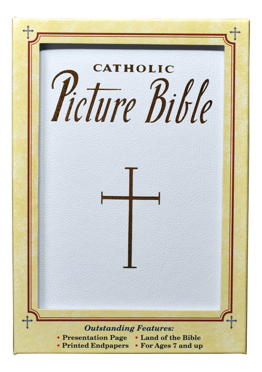 New Catholic Picture Bible - 5 3/4 X 8 3/4 Edition - Padded - White image 7
