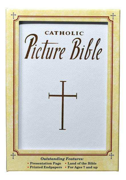 New Catholic Picture Bible - 5 3/4 X 8 3/4 Edition - Padded - White image 7