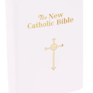St. Joseph New Catholic Bible - Compact Size - Imitation Leather - White image 1