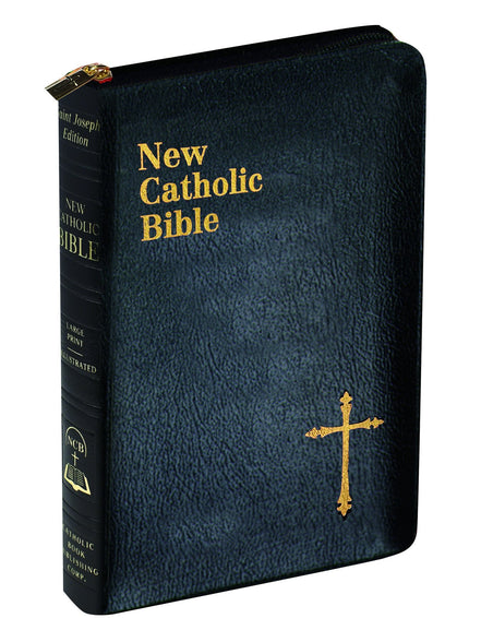 St. Joseph New Catholic Bible - Compact Size - Zipper Close - Black image 1