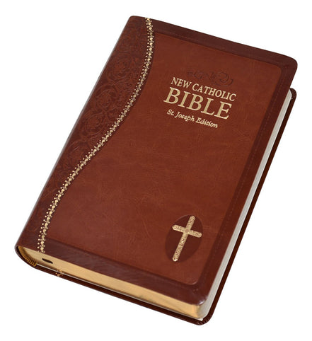 St. Joseph New Catholic Bible (Gift Edition-Personal Size) - Dura-Lux - Brown image 1