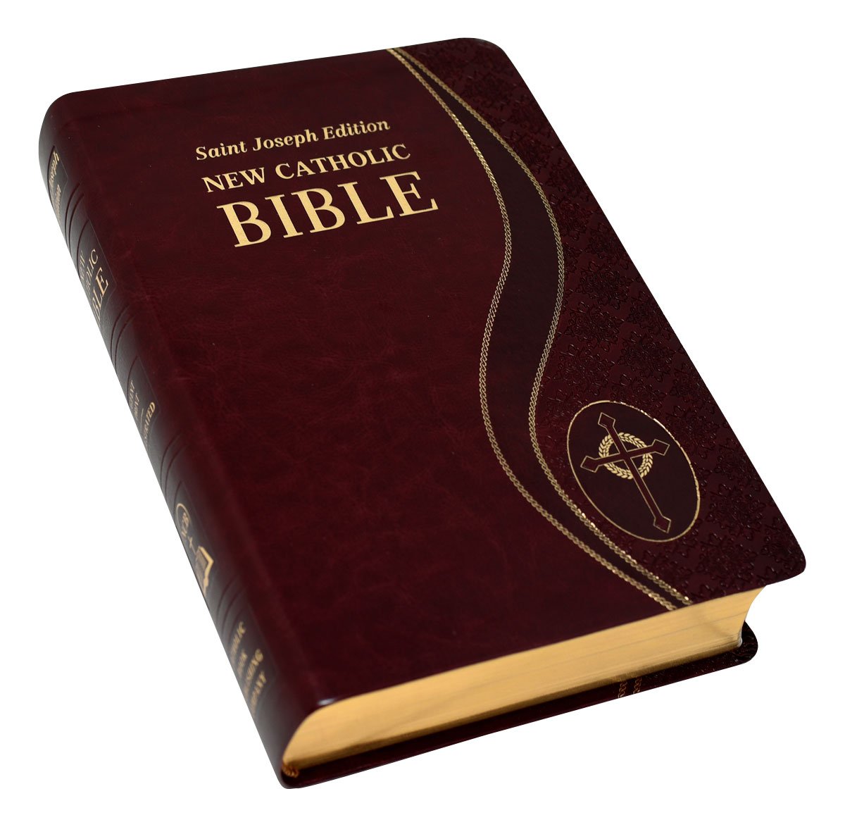 St. Joseph New Catholic Bible (Giant Type) - Dura-Lux - Burgundy image 2