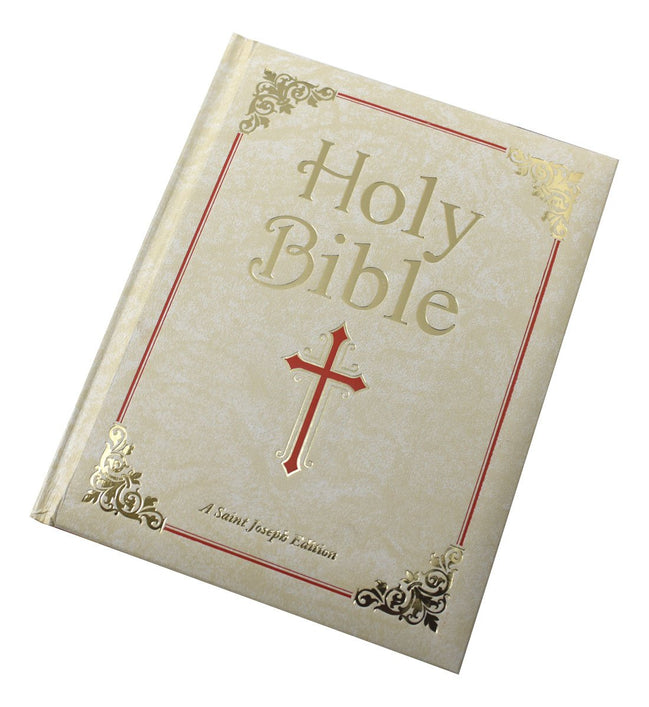 St. Joseph New Catholic Bible Family Edition - Imitation Leather - White image 1