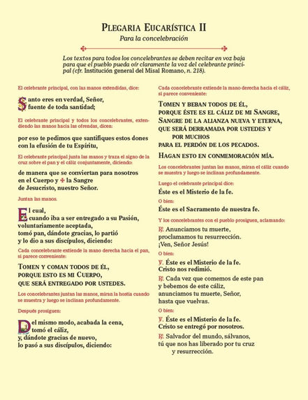 Eucharistic Prayer Cards (spanish) - Default Title image 2