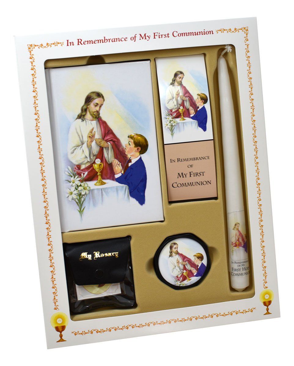 First Mass Book (Cathedral) Deluxe Set - Boy image 1