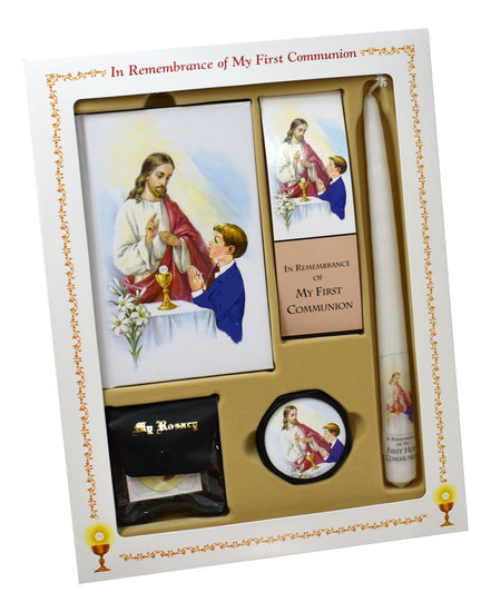 First Mass Book (Cathedral) Deluxe Set - Boy image 1