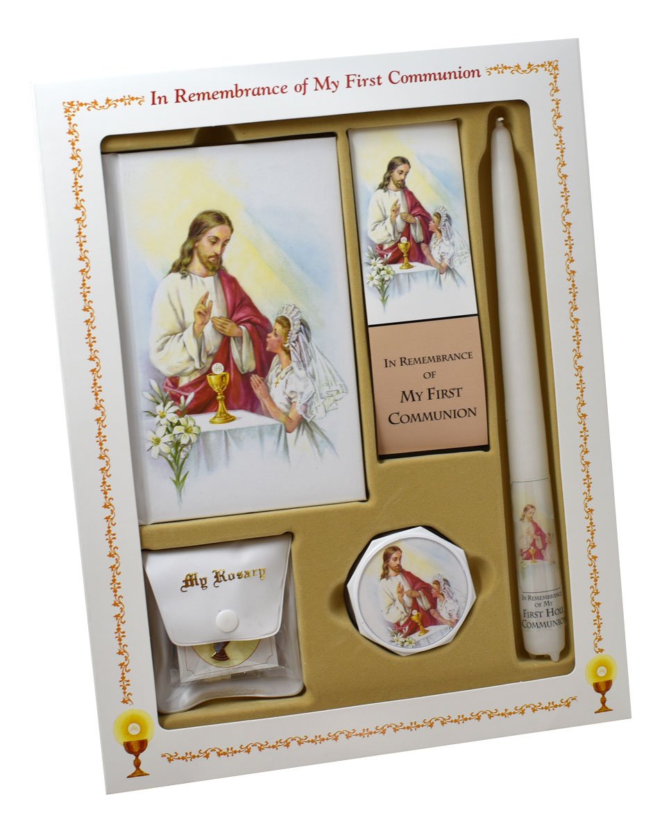 First Mass Book (Cathedral) Deluxe Set - Girl image 1