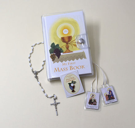 First Mass Book (My First Eucharist) Vinyl Set - Girl image 1