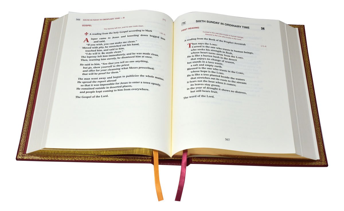 Lectionary - Sunday Mass (Pulpit) - Bonded Leather - Red image 6