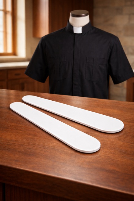 Clergy Collar Tab Inserts - 8" - 2 Pack