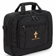 Deacon Cross Embroidered Commuter Briefcase - Personalization Available