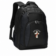 Deacon Cross Embroidered Commuter Backpack - Personalization Available