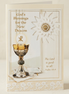 Greeting card for a new deacon with religious symbols and text on a white background