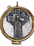 Celtic Cross 7 Host Pyx with Ring for Neck Cord