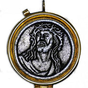 Christ Pyx - 7 Host Pyx - with Ring for Neck Cord