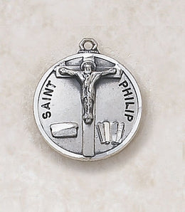 Sterling Silver Patron Saint Phillip Medal
