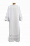 Alb - Beau Veste Brand - Easy Care Washable - 4882 - White Linen Weave w/ 2