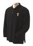 Beau Veste Deacon CrossLong Sleeve Polo Shirt100% Peruvian Soft Pima Cotton 
