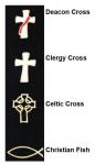Christian Symbols Embroidery Option for Beau Veste Clergy Shirts ONLY 