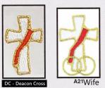 Deacon Cross  or Deacon Wife Cross  Embroidered FACE MASKS  1