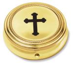 Sudbury Brass Ministerial Quality Budded Cross Medium Size Pyx - #RS129 - holds 10 hosts
