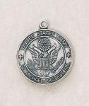 Creed Sterling Silver St. Michael Military Medal - Army - #SS243A - w/20