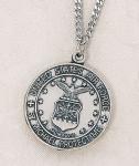 Creed Sterling Silver St. Michael Military Medal - Air Force - #SS243AF - w/20